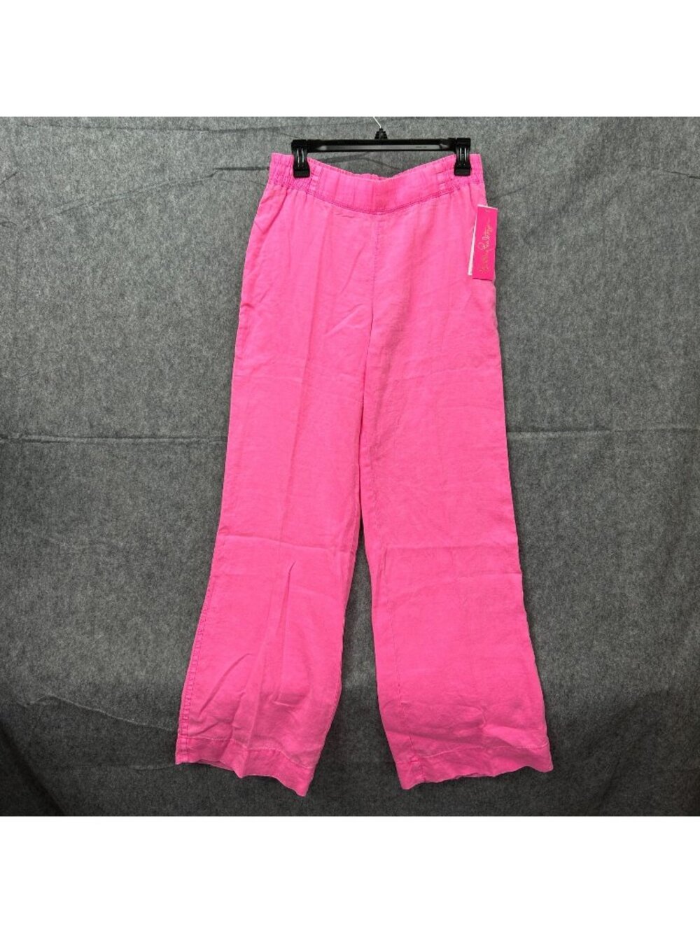 Lilly Pulitzer Pull On Deri Linen Palazzo Pants Women's Size Small Aura Pink NWT